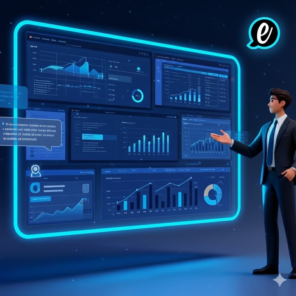 Profesional dirigiendo una reunión en inglés